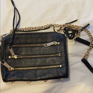 Rebecca Minkoff 5 Zipper Leather Crossbody Bag